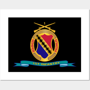1st Infantry Regiment  w Br - Ribbon Posters and Art